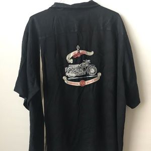 Men’s 100% Silk Vintage Motorcycle Nat Nast Shirt